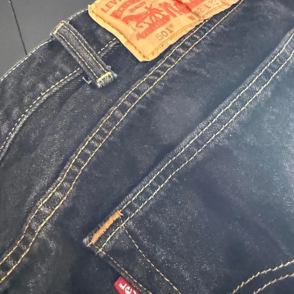 Levi-s Men's Black and Navy Jeans